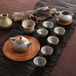 精陶与粗陶的完美融合 窑变釉陶瓷茶具套装全网首发